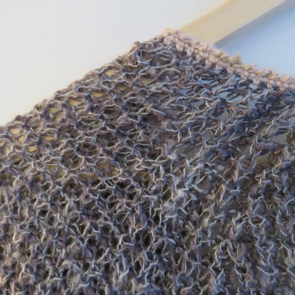 FREE PEOPLE Lake Tahoe Color Block Striped Cardigan Loose Knit Pastel Purple XS - Picture 11 of 14